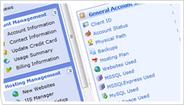 Web based control panel