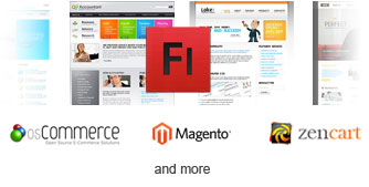 ecommerce webdesign + Flash pack
